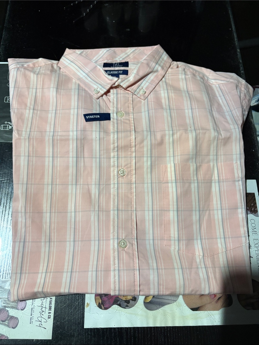 George Pink Plaid Button-Down Shirt